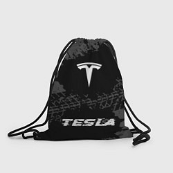 Рюкзак-мешок Tesla speed шины на темном: символ, надпись, цвет: 3D-принт