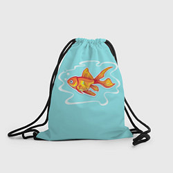Рюкзак-мешок Загадай желание: Золотая рыбка, цвет: 3D-принт
