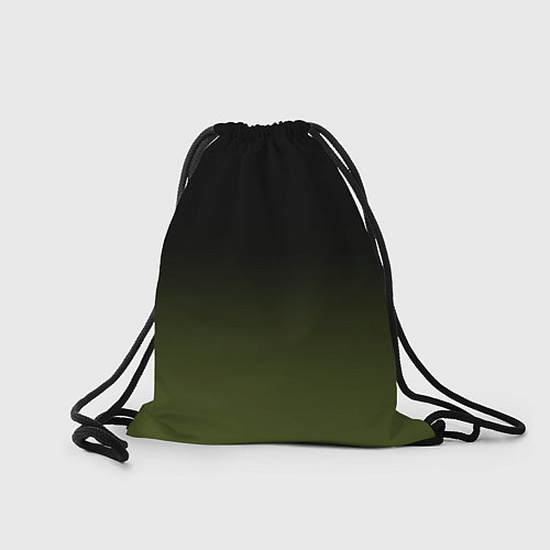 Мешок для обуви Черный и хвойный зеленый градиент / 3D-принт – фото 2