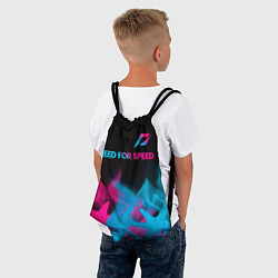 Рюкзак-мешок Need for Speed - neon gradient: символ сверху, цвет: 3D-принт — фото 2