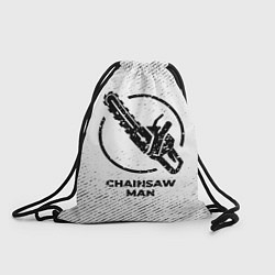 Рюкзак-мешок Chainsaw Man с потертостями на светлом фоне, цвет: 3D-принт