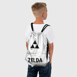 Рюкзак-мешок Zelda glitch на светлом фоне: символ, надпись, цвет: 3D-принт — фото 2