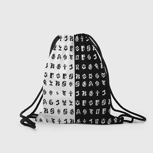 Мешок для обуви Куки Шинобу - Иероглифы бездны / 3D-принт – фото 2