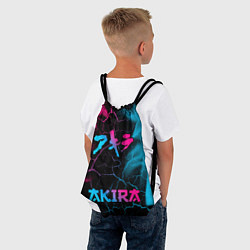 Рюкзак-мешок Akira - neon gradient: символ, надпись, цвет: 3D-принт — фото 2