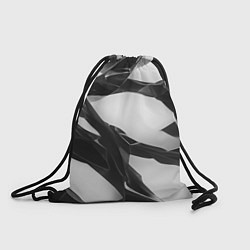 Рюкзак-мешок Осколки кристалла, тёмная абстракция, цвет: 3D-принт