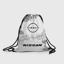 Рюкзак-мешок Nissan speed шины на светлом: символ, надпись, цвет: 3D-принт