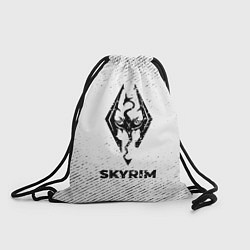 Рюкзак-мешок Skyrim с потертостями на светлом фоне, цвет: 3D-принт