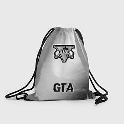 Рюкзак-мешок GTA glitch на светлом фоне: символ, надпись, цвет: 3D-принт