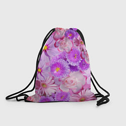 Мешок для обуви Фиолетовые и розовые цветы