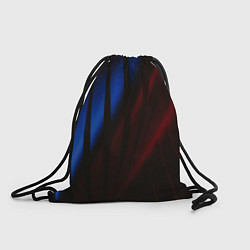 Рюкзак-мешок Иллюзорные синие и красные линии во тьме, цвет: 3D-принт