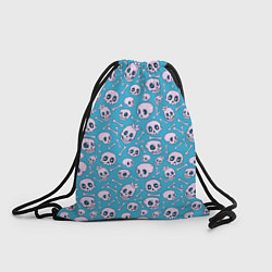 Рюкзак-мешок Весёлый череп с короной, цвет: 3D-принт