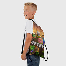 Рюкзак-мешок Артем Minecraft, цвет: 3D-принт — фото 2