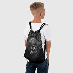 Рюкзак-мешок Щит Велеса с медведем, цвет: 3D-принт — фото 2