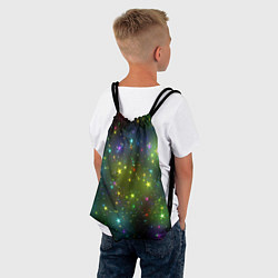 Рюкзак-мешок Маленькие неоновые звездочки, цвет: 3D-принт — фото 2