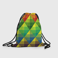 Рюкзак-мешок Узор из разноцветных фигур, цвет: 3D-принт