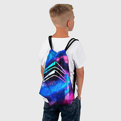 Рюкзак-мешок Citroen неоновый космос, цвет: 3D-принт — фото 2
