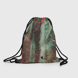 Рюкзак-мешок Абстрактные силуэты зданий и краски, цвет: 3D-принт
