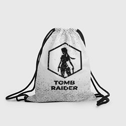 Рюкзак-мешок Tomb Raider с потертостями на светлом фоне, цвет: 3D-принт