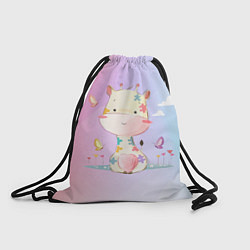 Рюкзак-мешок Жираф на лугу, цвет: 3D-принт