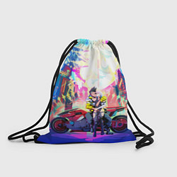 Рюкзак-мешок Cyberpunk Edgerunners Люси и Дэвид, цвет: 3D-принт