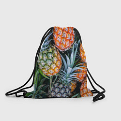 Рюкзак-мешок Фон из ананасов, цвет: 3D-принт
