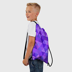 Рюкзак-мешок Фиолетовые фигуры, цвет: 3D-принт — фото 2