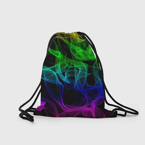 Мешок для обуви Разноцветный неоновый дым / 3D-принт – фото 2