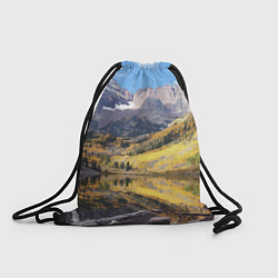 Рюкзак-мешок Красивая река между гор, цвет: 3D-принт