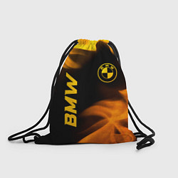 Рюкзак-мешок BMW - gold gradient: надпись, символ, цвет: 3D-принт