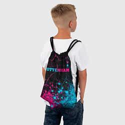 Рюкзак-мешок Tottenham - neon gradient: символ сверху, цвет: 3D-принт — фото 2