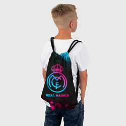 Рюкзак-мешок Real Madrid - neon gradient, цвет: 3D-принт — фото 2