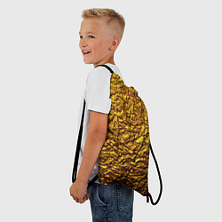 Рюкзак-мешок Золотая фольга, цвет: 3D-принт — фото 2
