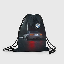 Рюкзак-мешок Крутая бэха на ночной трассе, цвет: 3D-принт