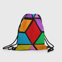 Рюкзак-мешок Множество разноцветных ромбов, цвет: 3D-принт