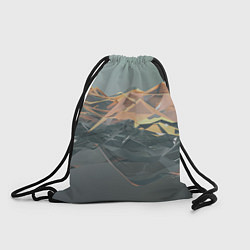 Рюкзак-мешок Абстрактное жидкое стекло, цвет: 3D-принт