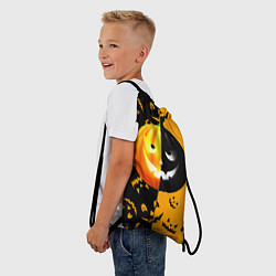 Рюкзак-мешок Тыква на Хэллоуин, цвет: 3D-принт — фото 2