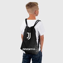 Рюкзак-мешок Juventus sport на темном фоне: символ, надпись, цвет: 3D-принт — фото 2