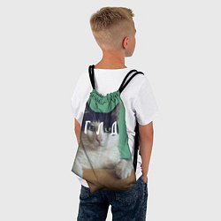 Рюкзак-мешок Мем с котом - голод, цвет: 3D-принт — фото 2