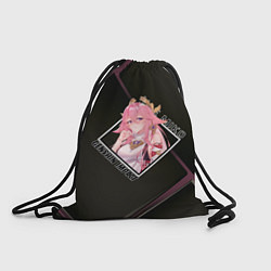 Рюкзак-мешок Яэ Мико в ромбе, цвет: 3D-принт