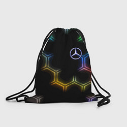 Рюкзак-мешок Mercedes - neon pattern, цвет: 3D-принт