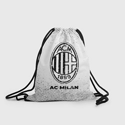 Рюкзак-мешок AC Milan с потертостями на светлом фоне, цвет: 3D-принт