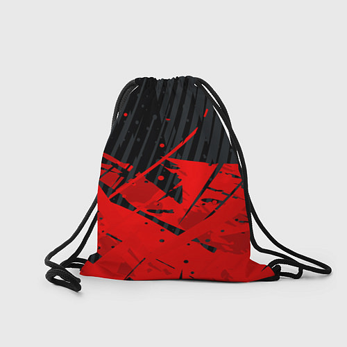 Мешок для обуви Красные брызги на черном фоне / 3D-принт – фото 2