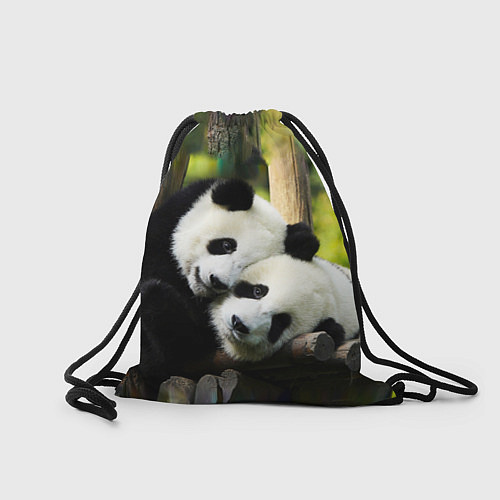 Мешок для обуви Влюблённые панды / 3D-принт – фото 2