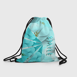 Рюкзак-мешок Нежный цветочный smile, цвет: 3D-принт