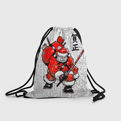 Рюкзак-мешок Santa Claus Samurai with katana, цвет: 3D-принт