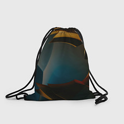 Рюкзак-мешок Абстрактные золотые механизмы, цвет: 3D-принт