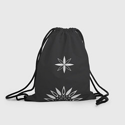 Рюкзак-мешок Черно-белый узор звезда, цвет: 3D-принт