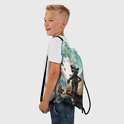 Рюкзак-мешок Енот в стиле стимпанк, цвет: 3D-принт — фото 2