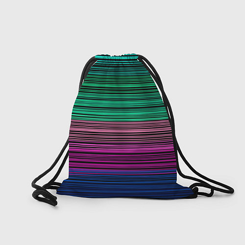 Мешок для обуви Разноцветные неоновые шелковые нити / 3D-принт – фото 2