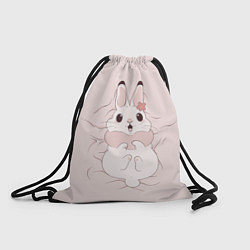 Рюкзак-мешок Милый кролик на розовом, цвет: 3D-принт